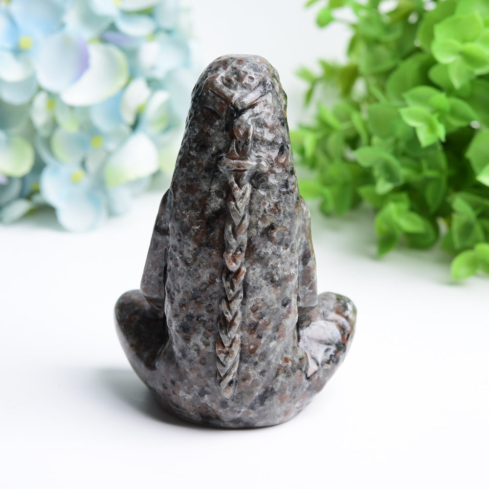 3.9" Yooperlite Crystal Figurine Mother of The Earth Carving
