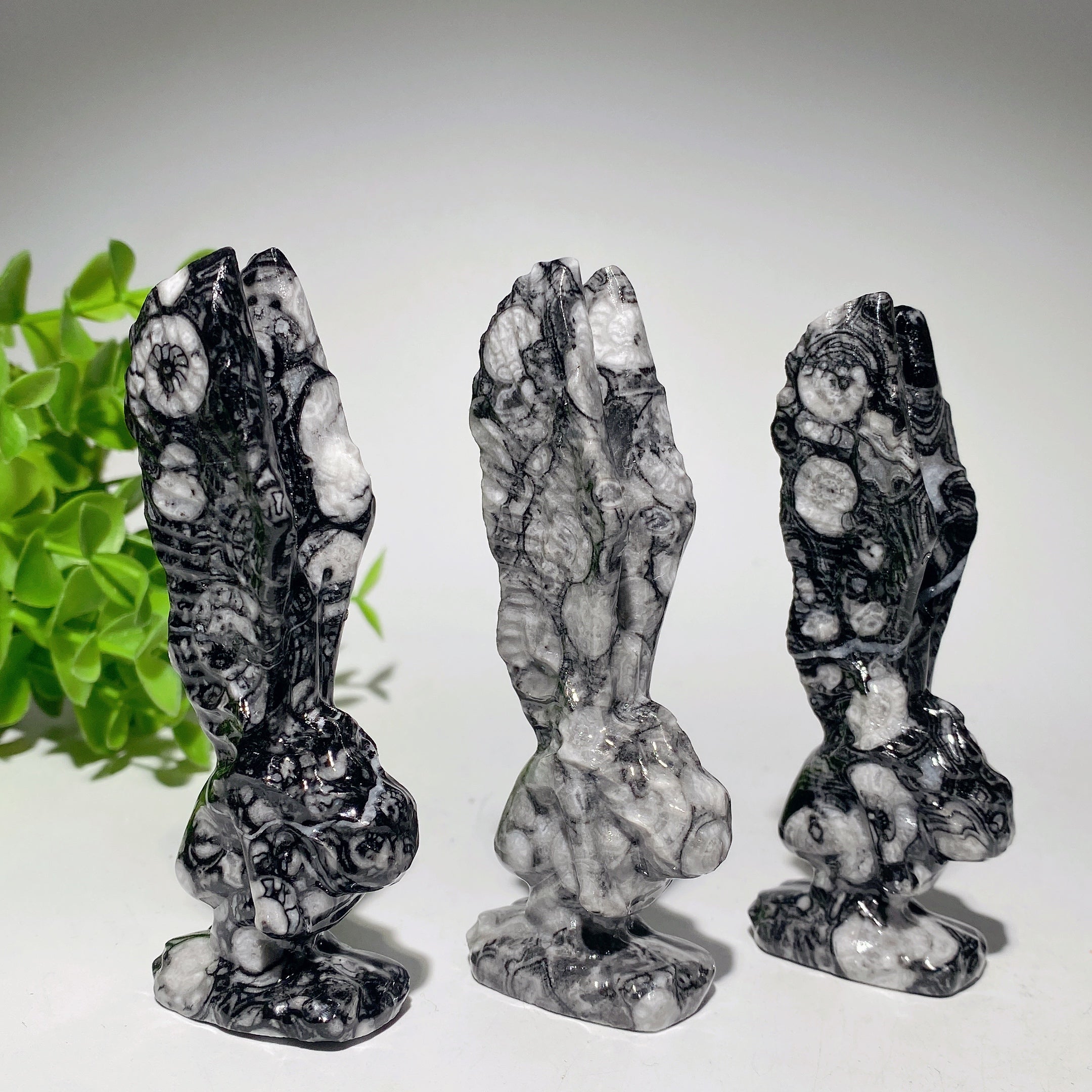 3.9in Picasso Stone Fairy Crystal Figurine Sculpture