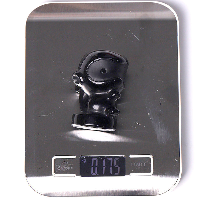 3-Inch Black Obsidian Crystal Figurine Carving