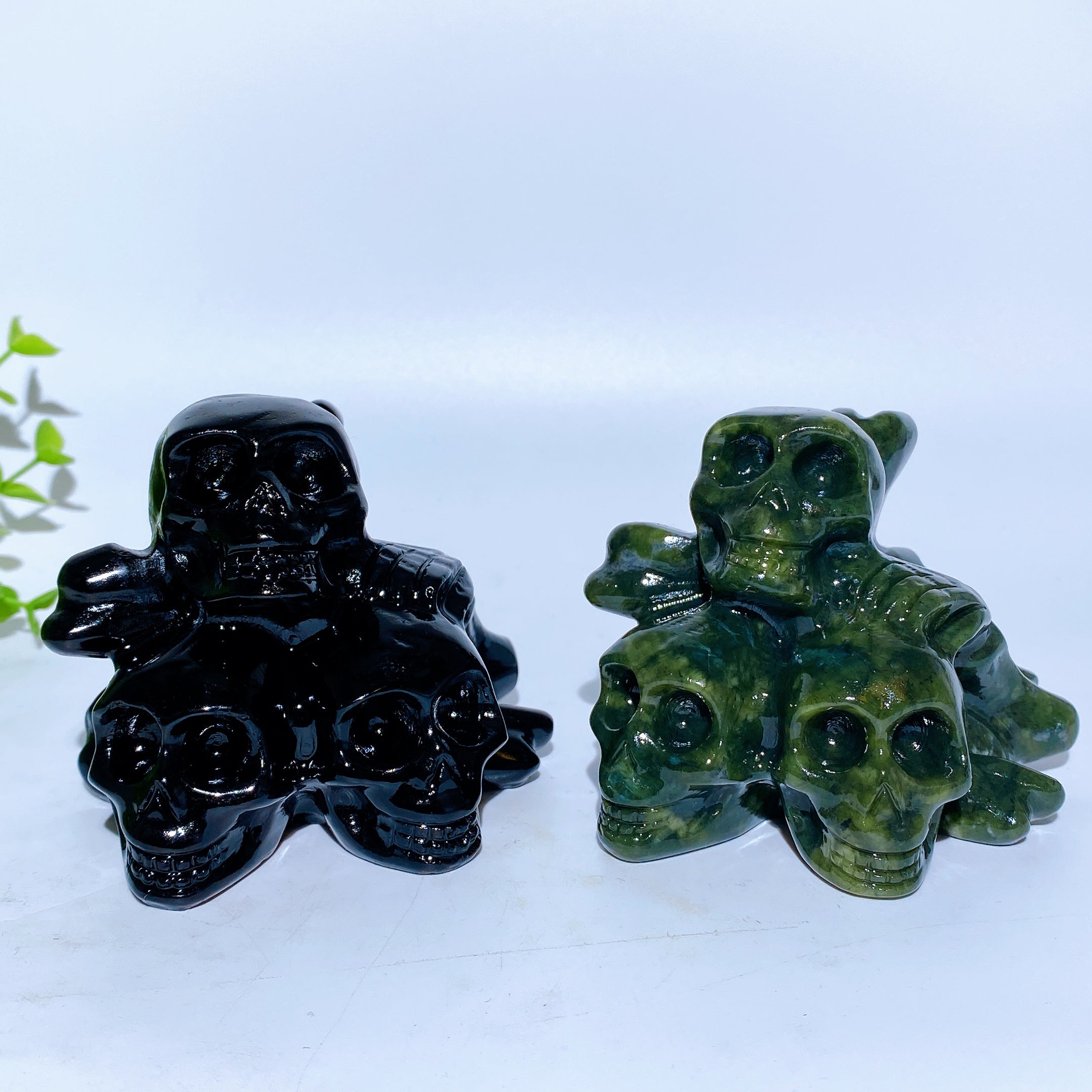 3 Inch Black Obsidian Crystal Skull Carving for Healing