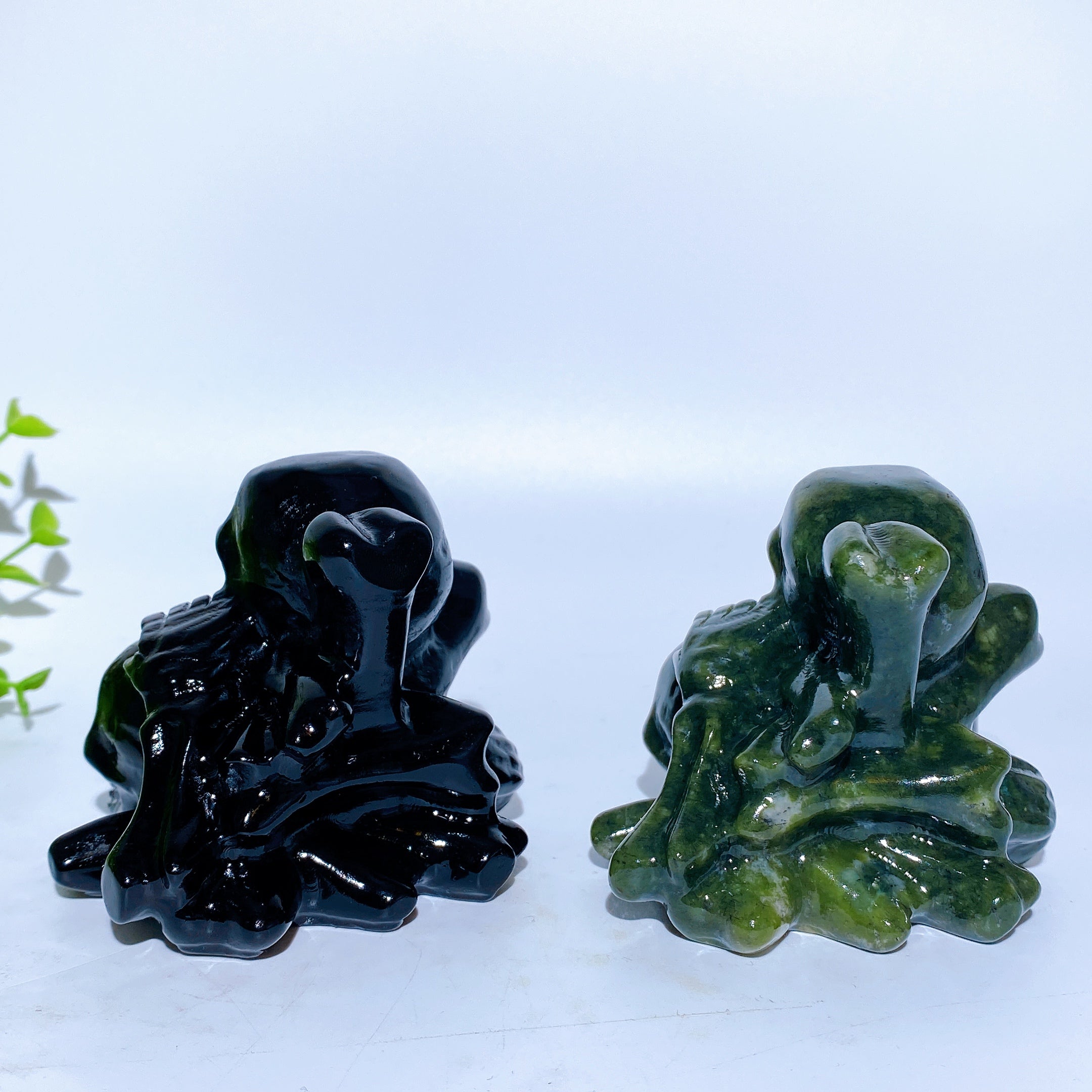 3 Inch Black Obsidian Crystal Skull Carving for Healing