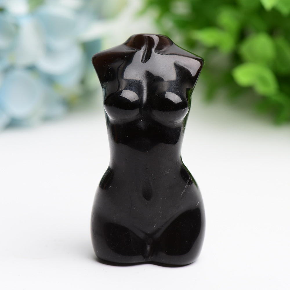Figurine de torse en cristal sculptée de 7,6 cm | Sons de guérison