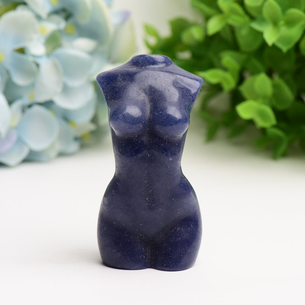 Figurine de torse en cristal sculptée de 7,6 cm | Sons de guérison