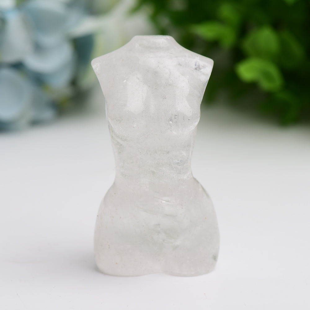 Figurine de torse en cristal sculptée de 7,6 cm | Sons de guérison