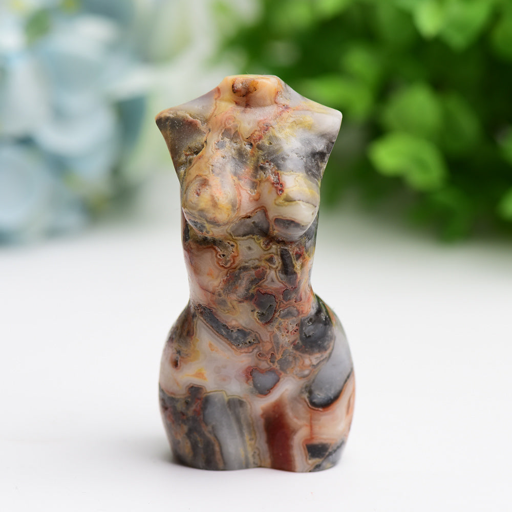 Figurine de torse en cristal sculptée de 7,6 cm | Sons de guérison