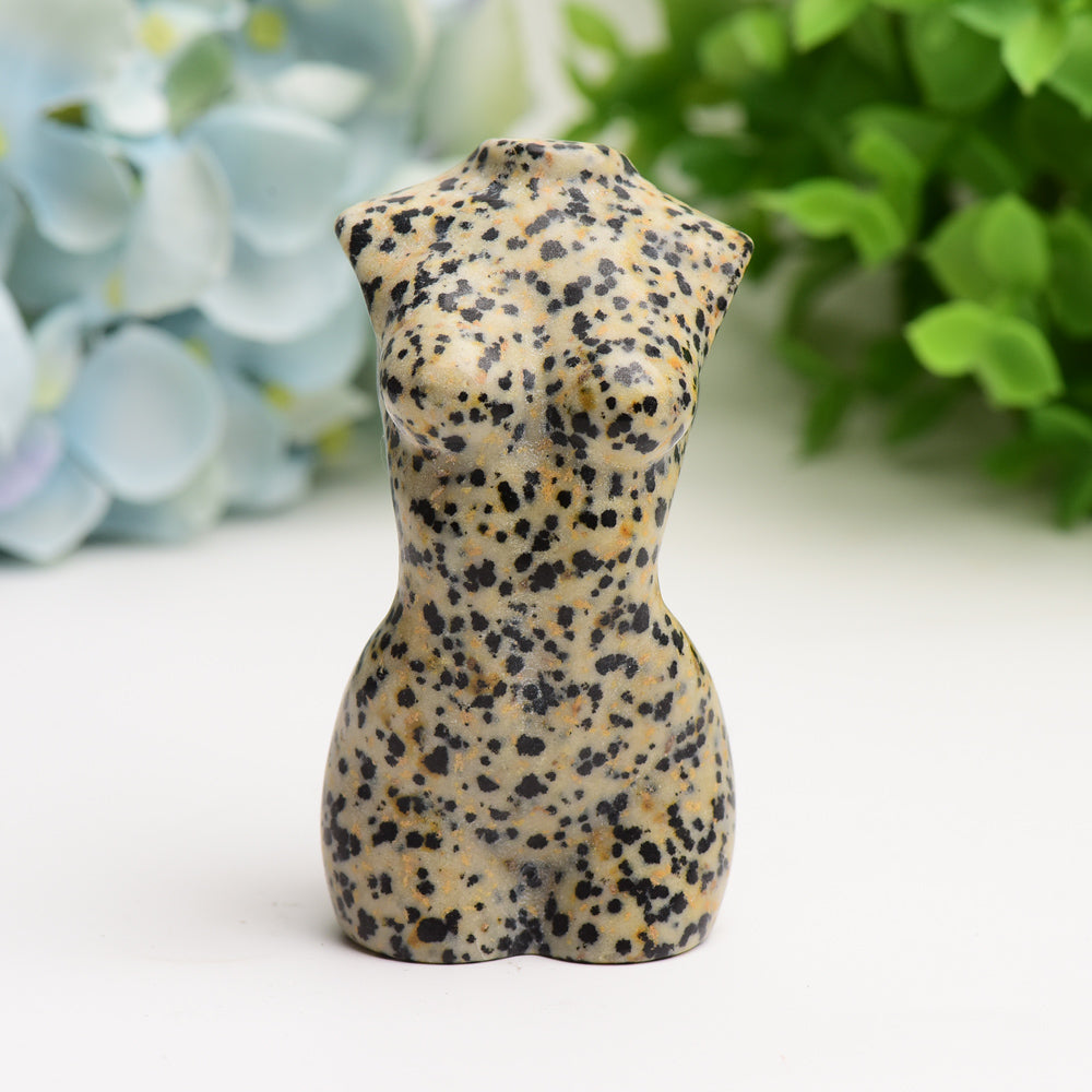 Figurine de torse en cristal sculptée de 7,6 cm | Sons de guérison