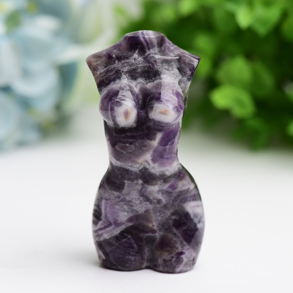 Figurine de torse en cristal sculptée de 7,6 cm | Sons de guérison