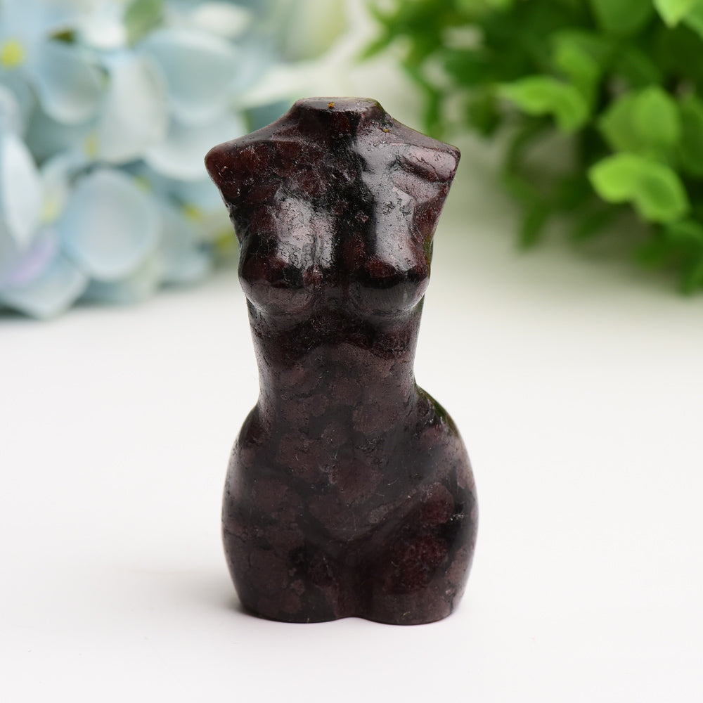 Figurine de torse en cristal sculptée de 7,6 cm | Sons de guérison