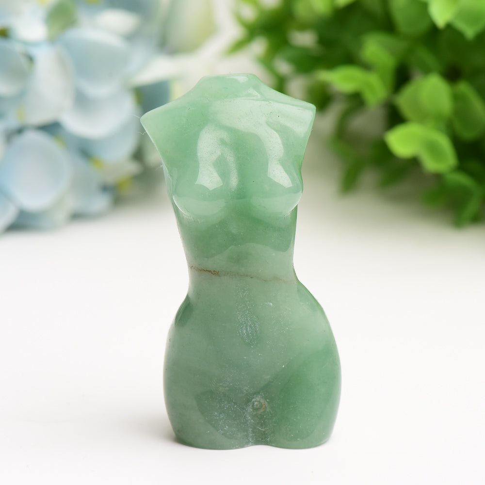 Figurine de torse en cristal sculptée de 7,6 cm | Sons de guérison
