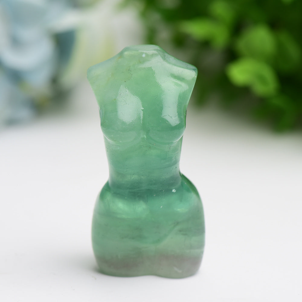 Figurine de torse en cristal sculptée de 7,6 cm | Sons de guérison
