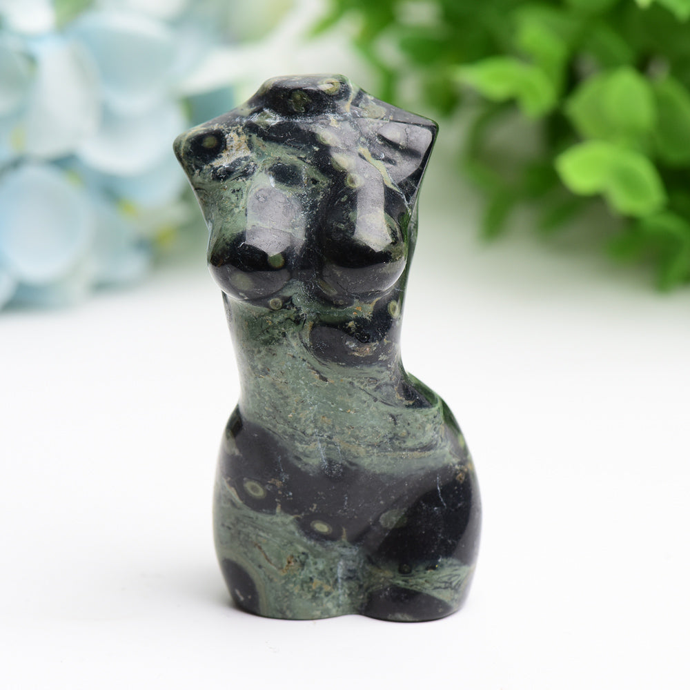 Figurine de torse en cristal sculptée de 7,6 cm | Sons de guérison