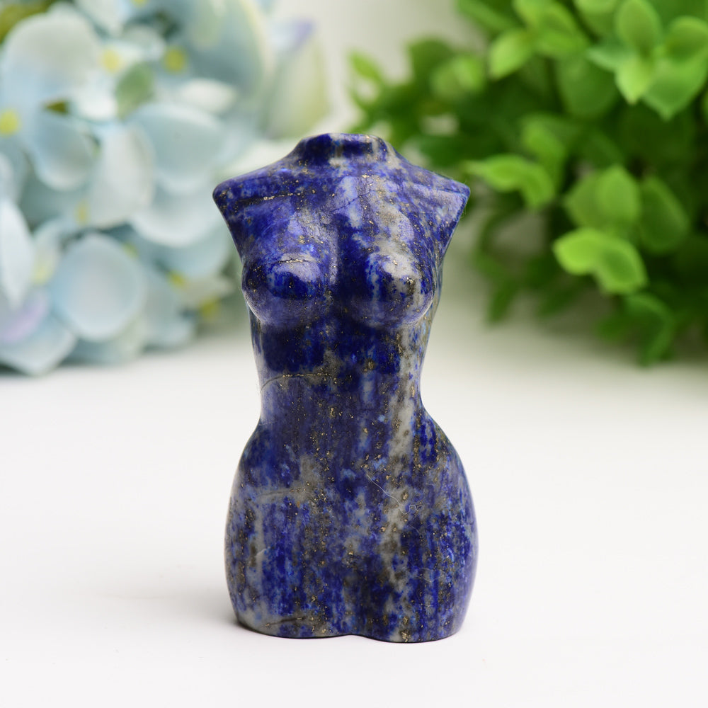 Figurine de torse en cristal sculptée de 7,6 cm | Sons de guérison