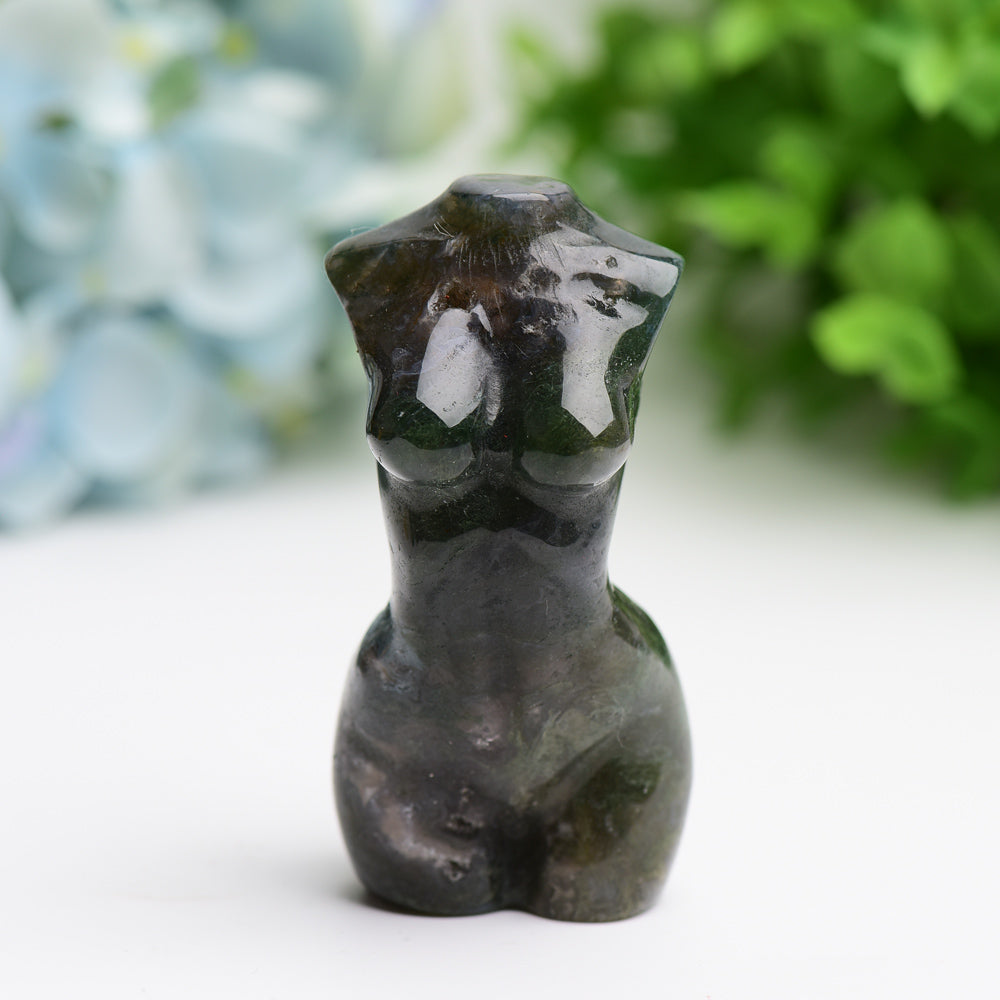 Figurine de torse en cristal sculptée de 7,6 cm | Sons de guérison
