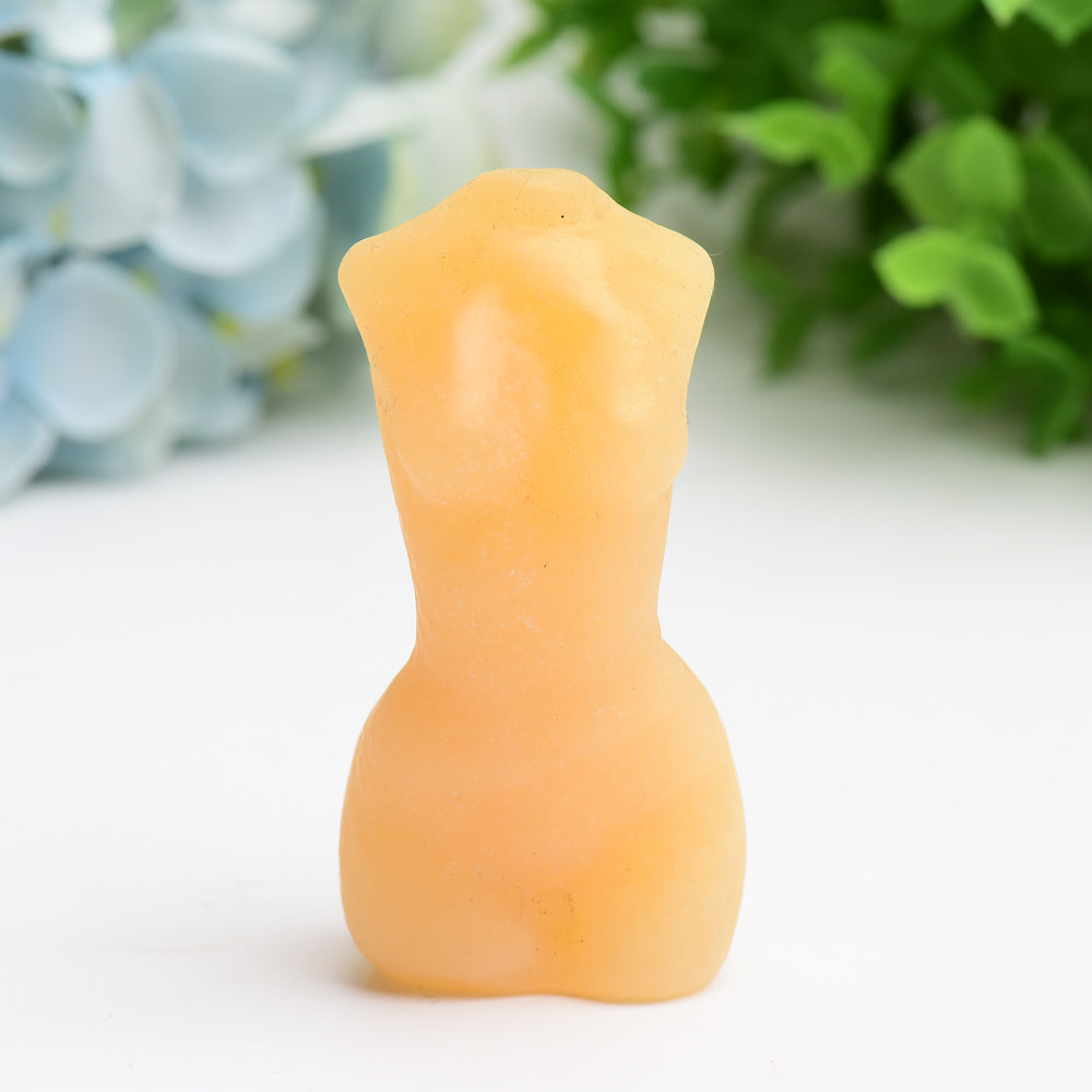 Figurine de torse en cristal sculptée de 7,6 cm | Sons de guérison