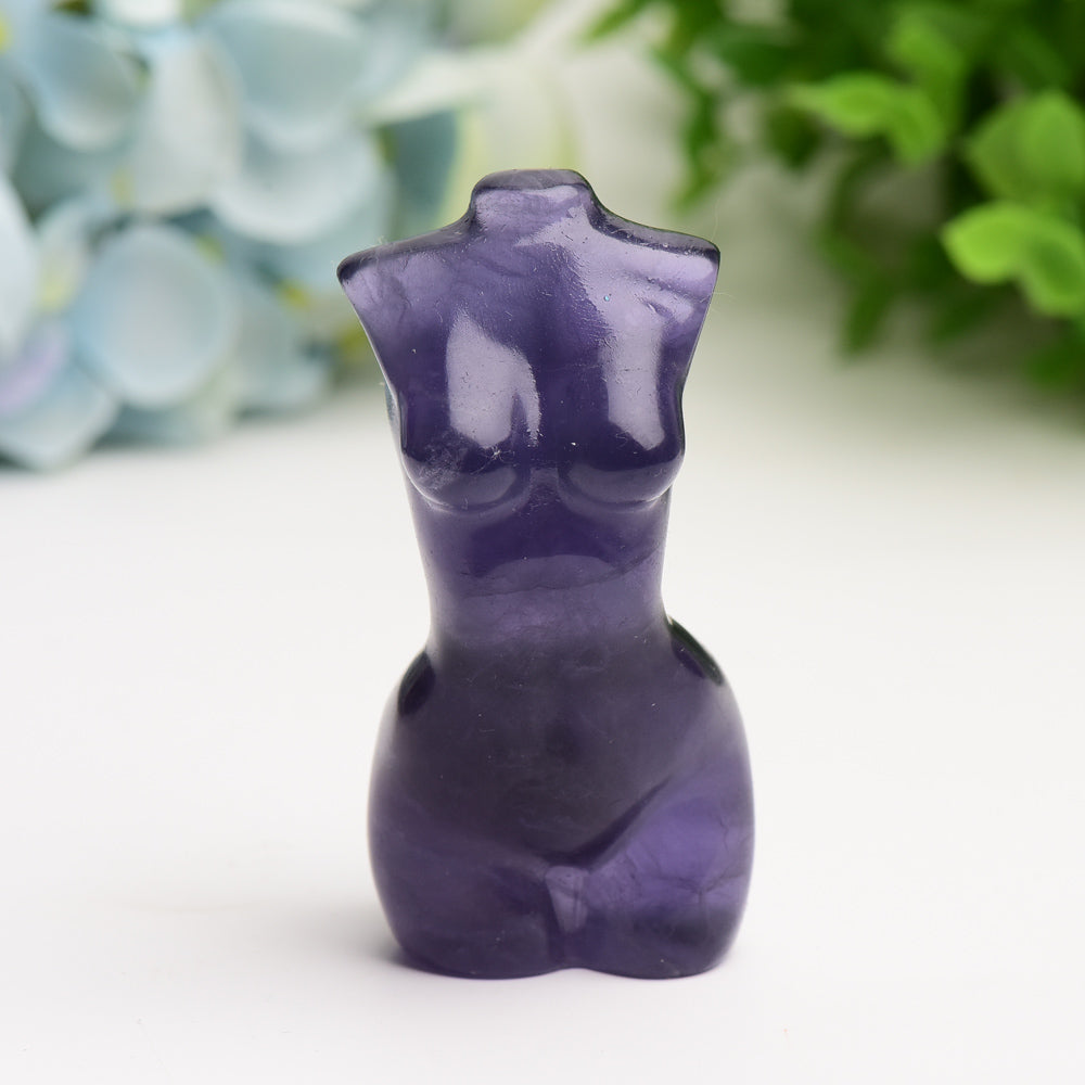 Figurine de torse en cristal sculptée de 7,6 cm | Sons de guérison