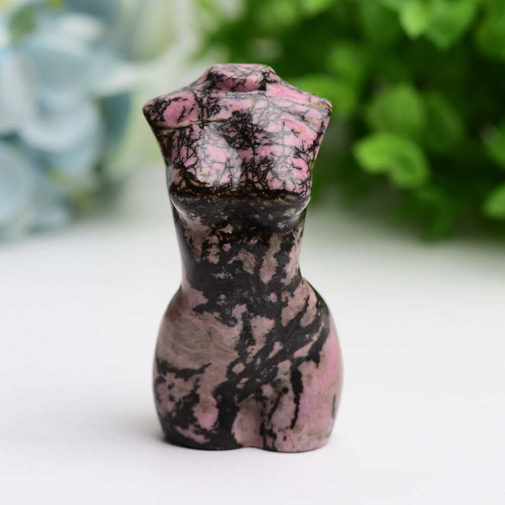 Figurine de torse en cristal sculptée de 7,6 cm | Sons de guérison