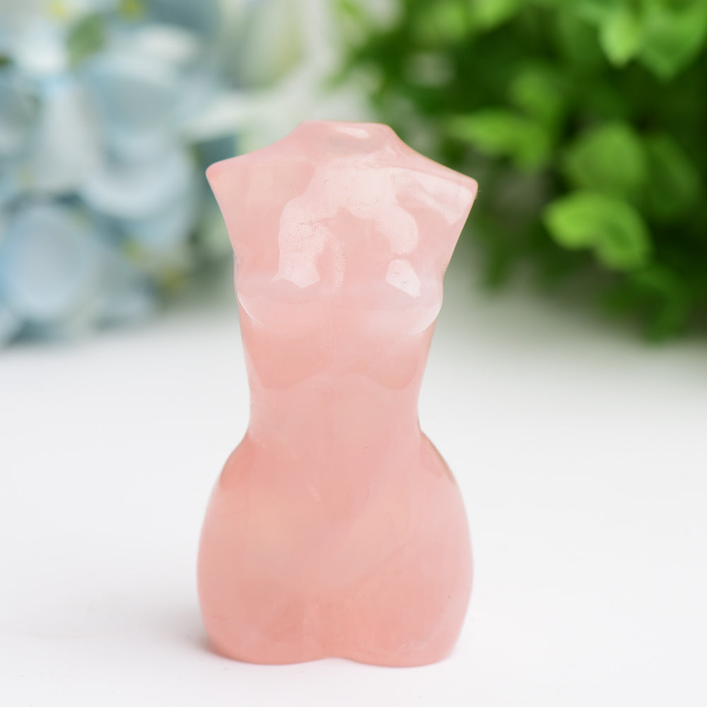 Figurine de torse en cristal sculptée de 7,6 cm | Sons de guérison