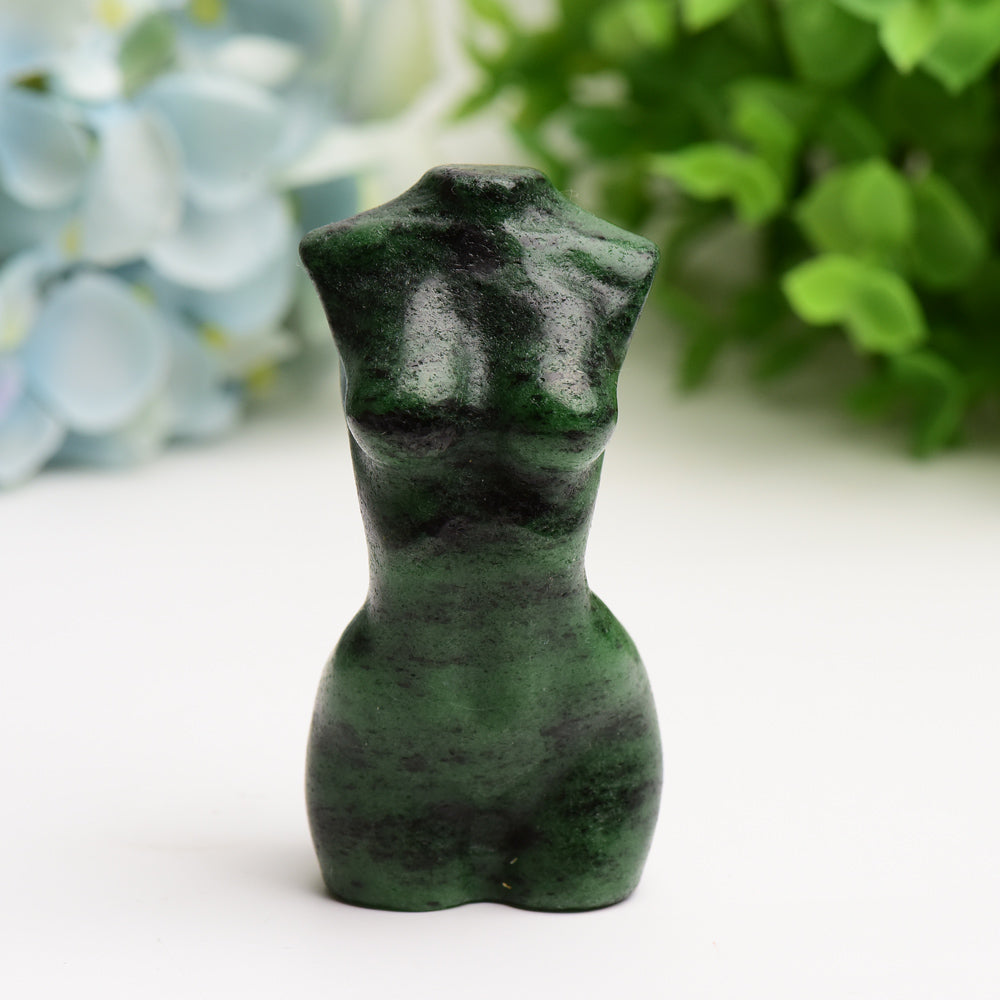 Figurine de torse en cristal sculptée de 7,6 cm | Sons de guérison