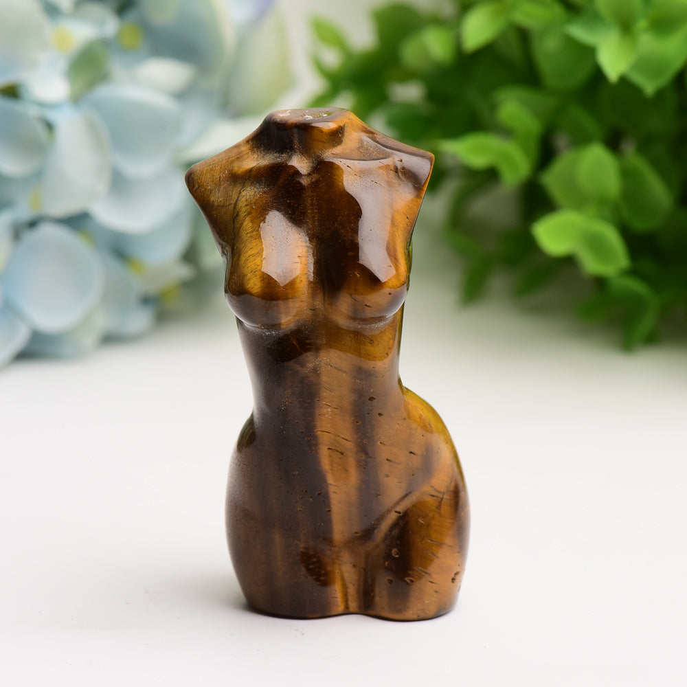 Figurine de torse en cristal sculptée de 7,6 cm | Sons de guérison