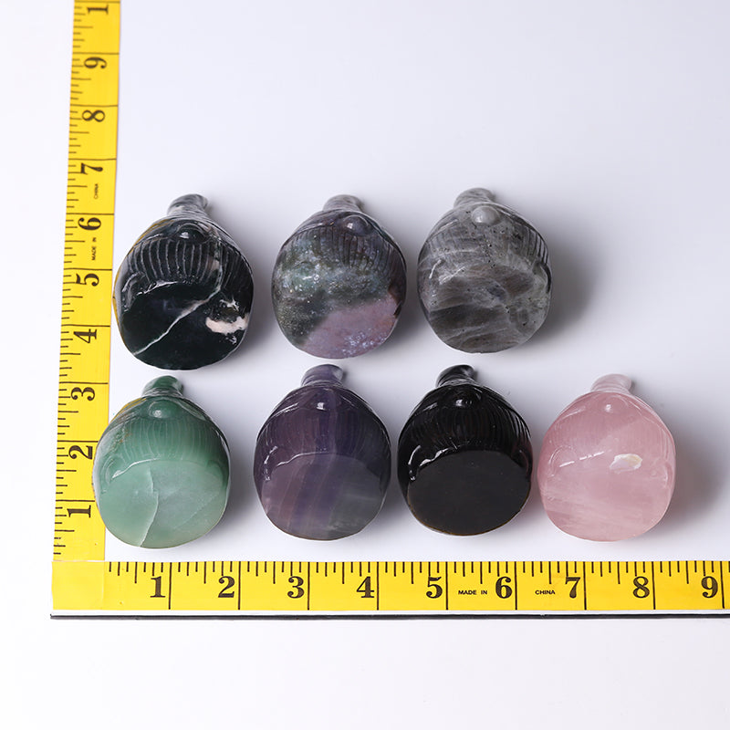 Ensemble de figurines en cristal sculptées à la main de 7,6 cm avec sept nains