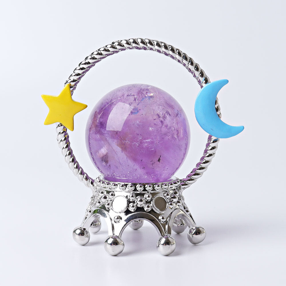 Support pour sphère de cristal en métal de 7,6 cm | Décoration en cristal