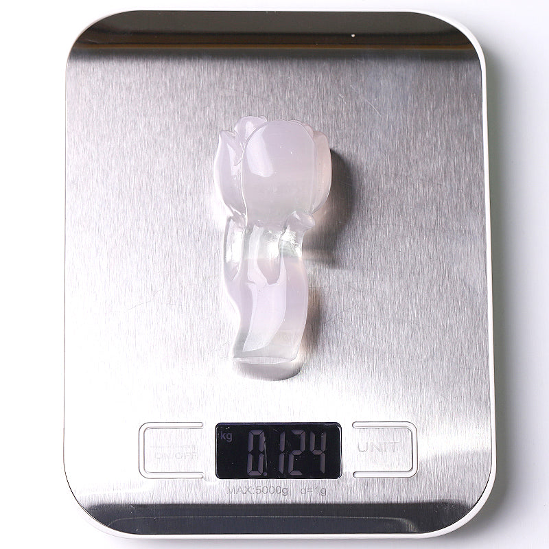3-Inch Natural Fluorite Rose Flower Crystal Figurine