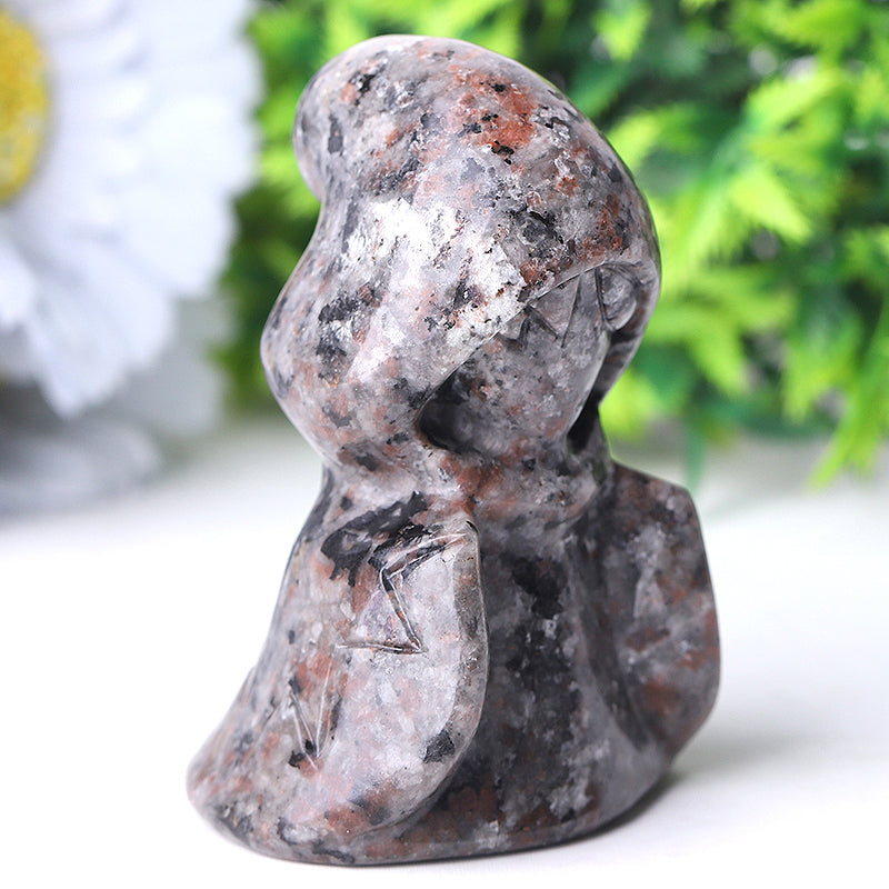 Figurine de sorcière en cristal Yooperlite de 7,6 cm pour décoration d'Halloween