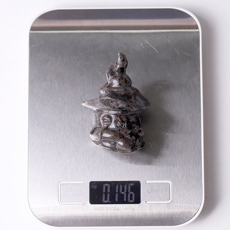 Figurine sculptée en cristal Yooperlite Wizard de 3 pouces