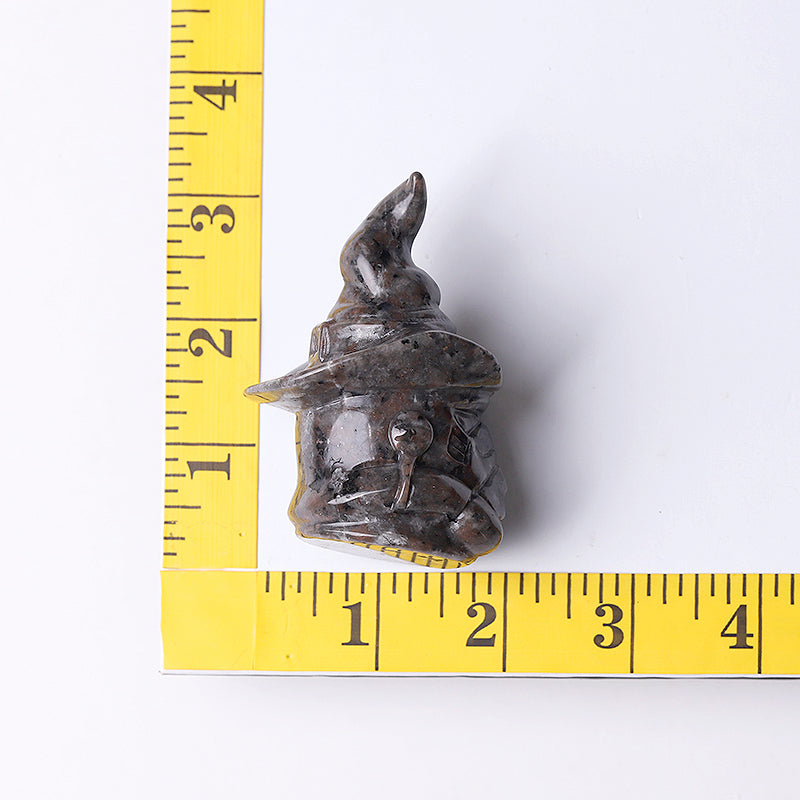 Figurine sculptée en cristal Yooperlite Wizard de 3 pouces