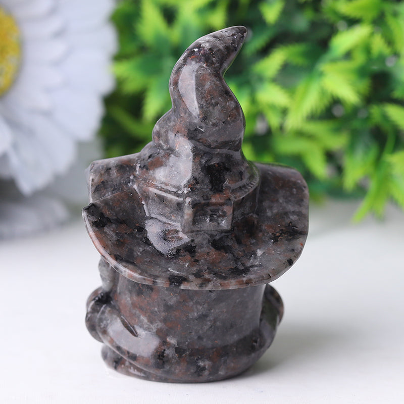 Figurine sculptée en cristal Yooperlite Wizard de 3 pouces