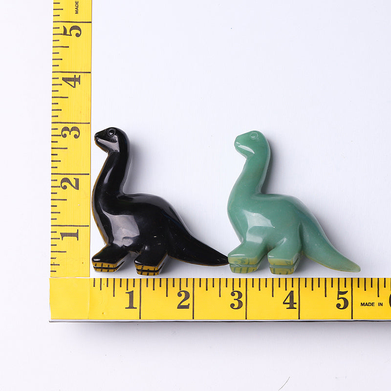 3" Natural Crystal Dinosaur Figurines Carvings for Collection