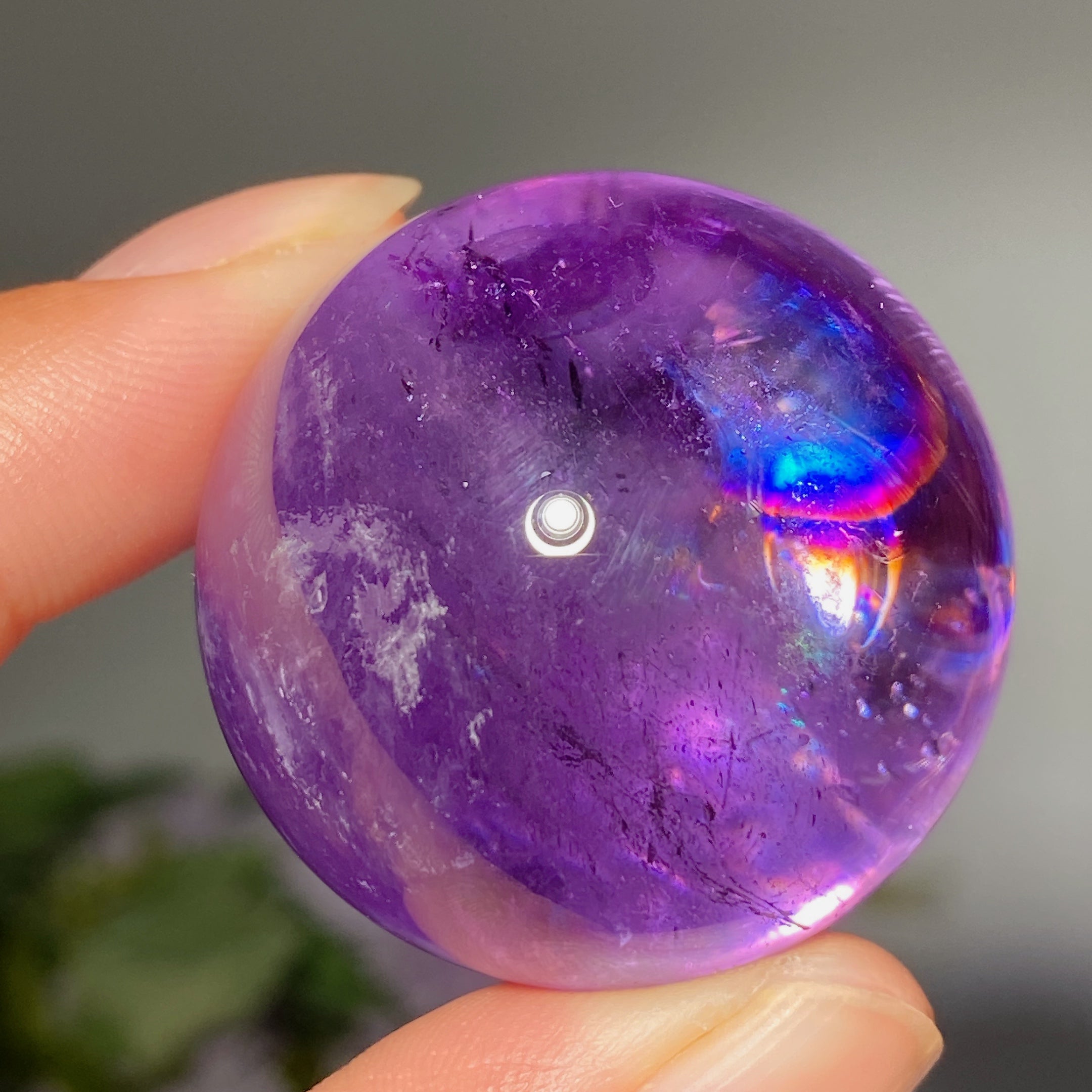 30-35mm Rainbow Amethyst Healing Crystal Sphere