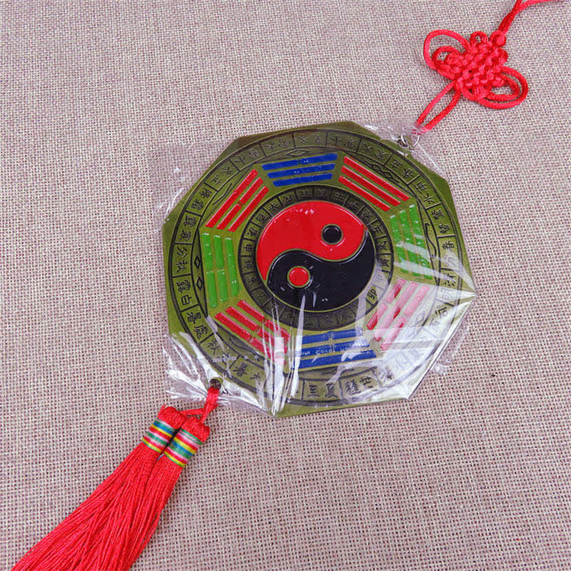 Feng Shui Bagua Map Mirror 10cm Chinese Knot Energy Balance