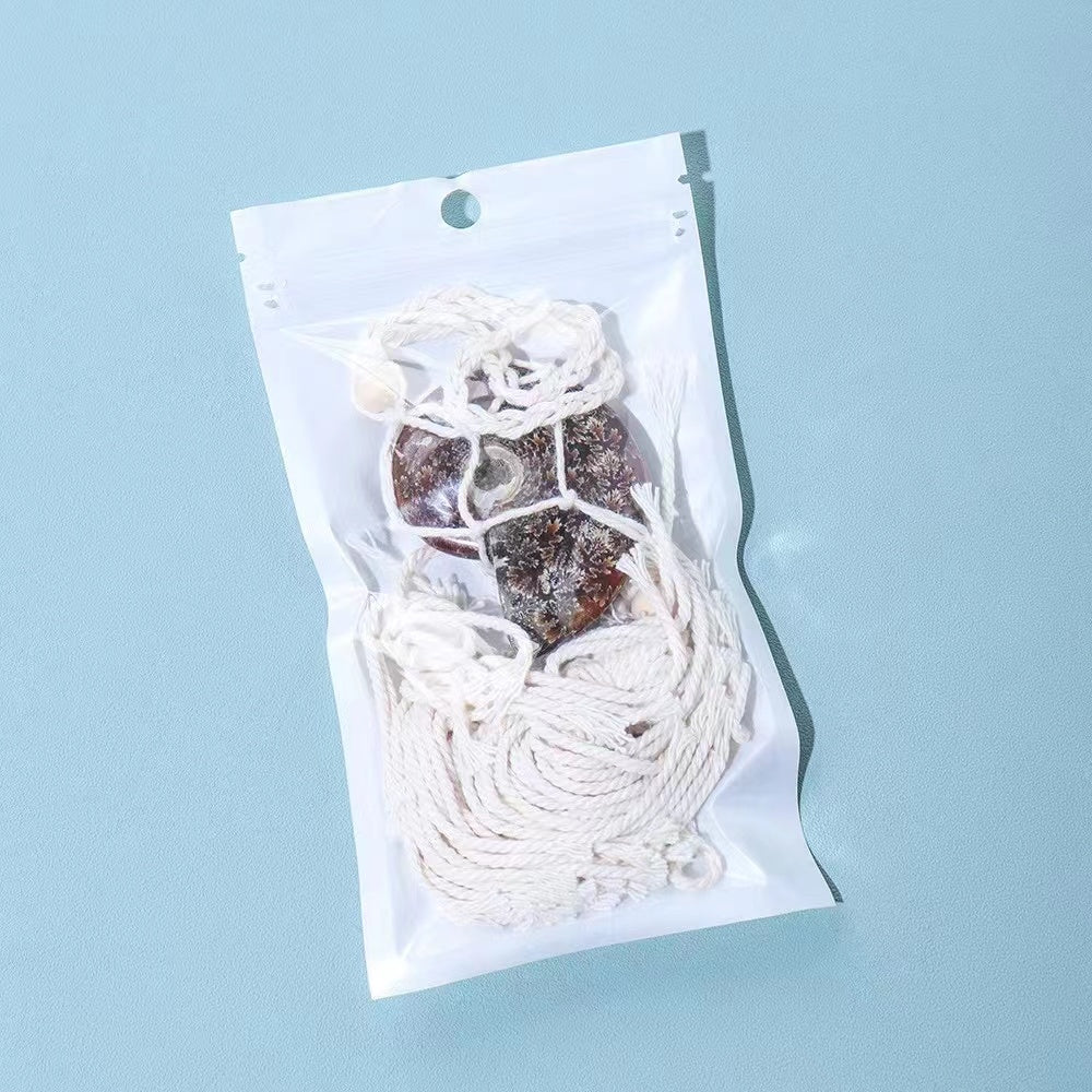 Décoration en cristal d'ammonite suspendue de 30 cm pour l'énergie domestique