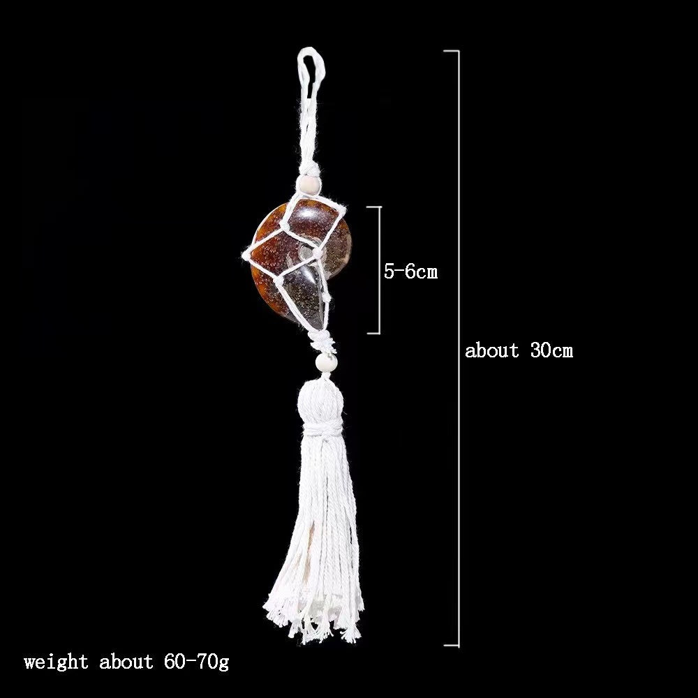 Décoration en cristal d'ammonite suspendue de 30 cm pour l'énergie domestique