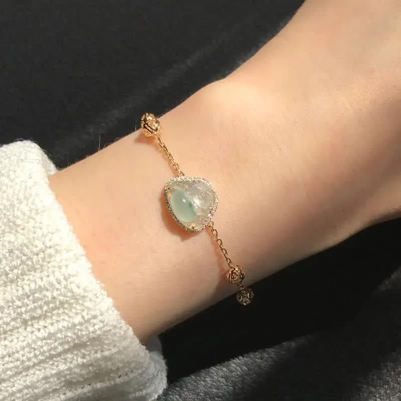 Handmade Jade Bracelet with Laughing Buddha for Abundance