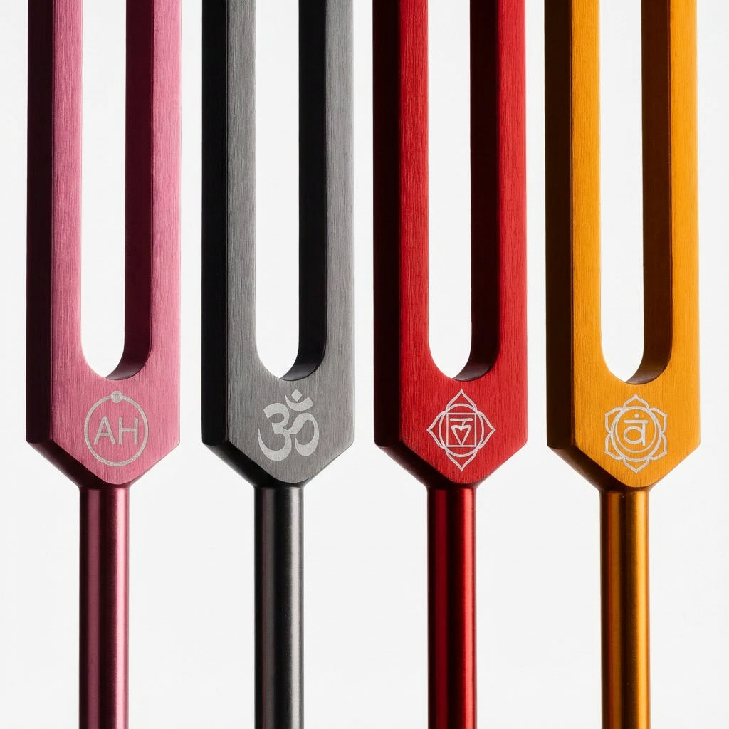 Ensemble complet de 32 diapasons pour solfège, chakra et biologie humaine