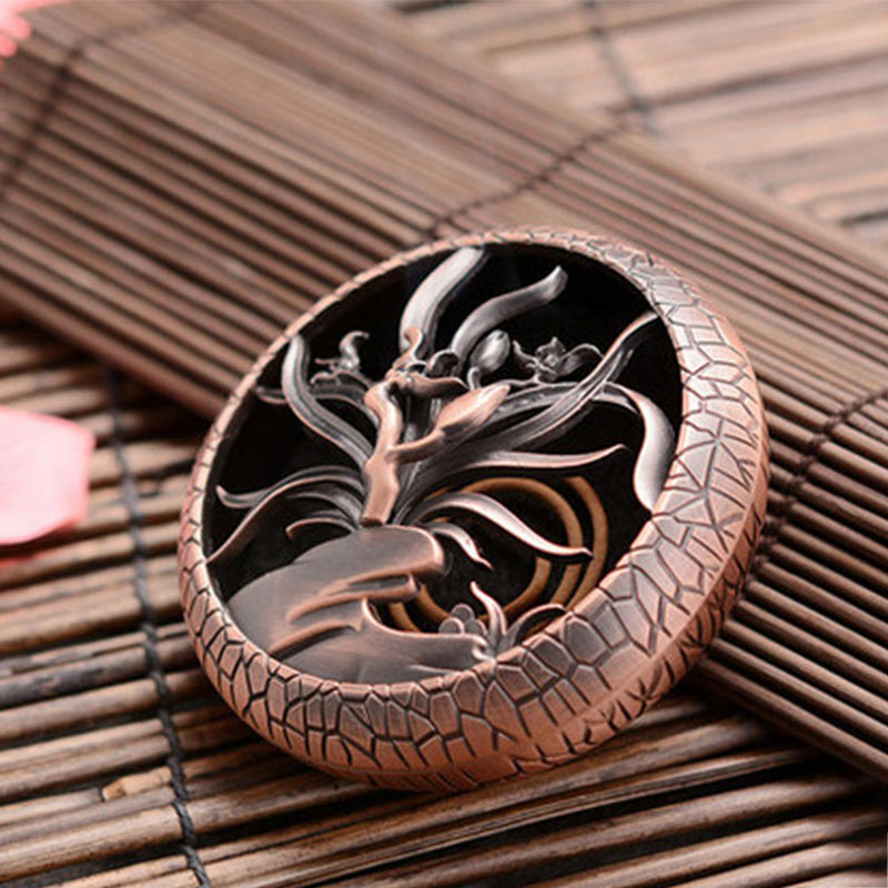 Ceramic Incense Burner with Chrysanthemum Pattern for Peaceful Meditation