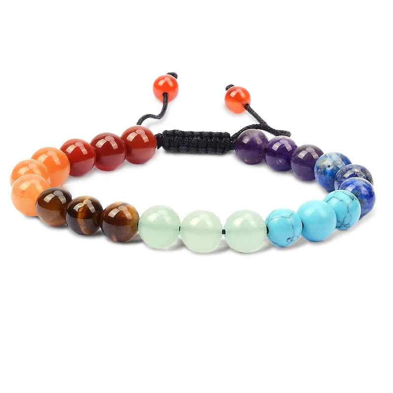 Unisex Adjustable Spiritual Healing Bracelet with Gemstone Beads