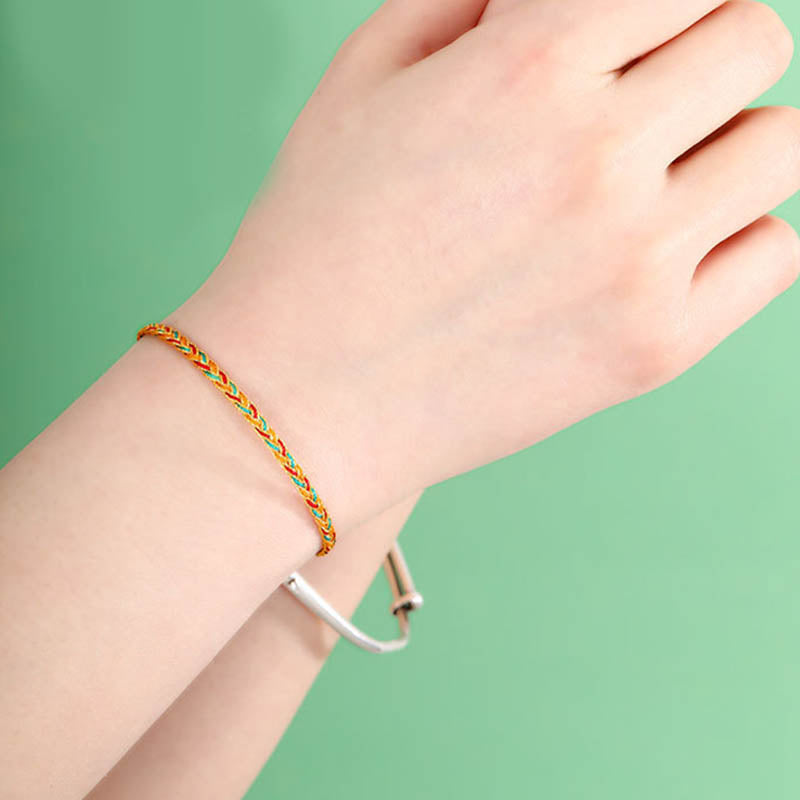 Dragon Scale Braid String Bracelet | Protection & Strength