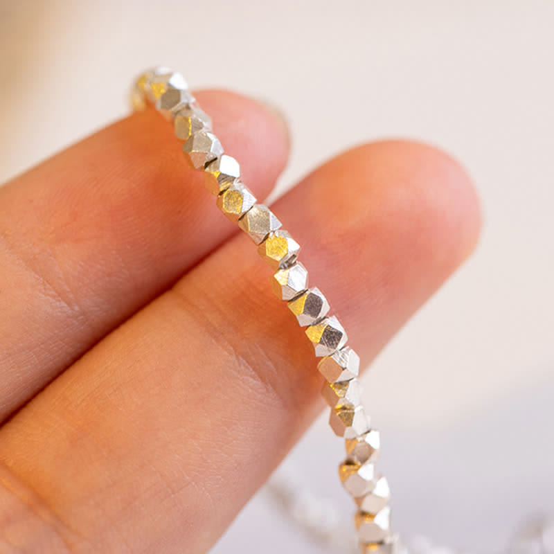 925 Sterling Silver Beaded Blessing Ring for Spiritual Protection