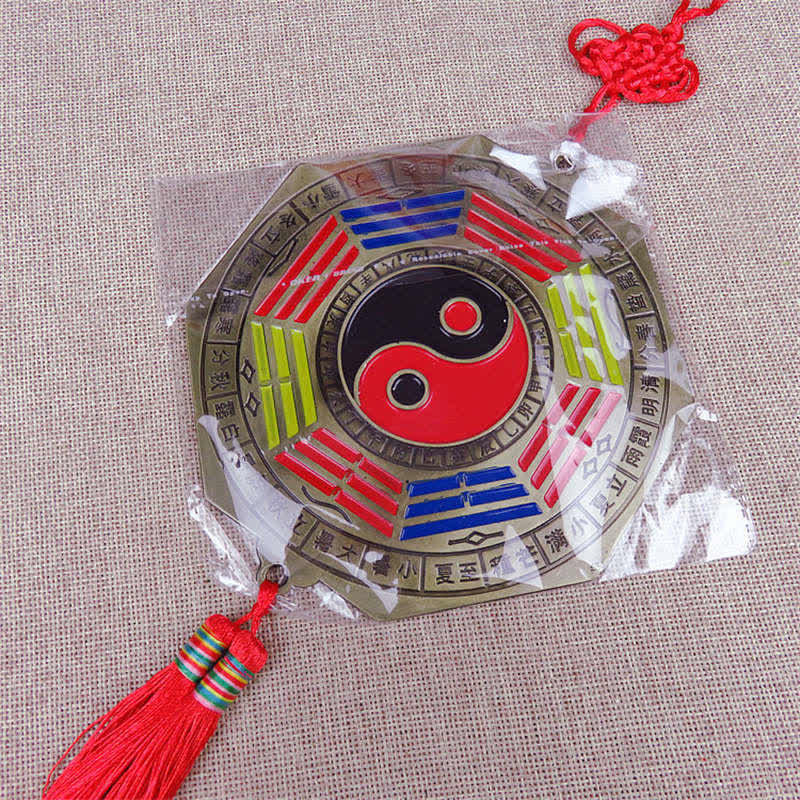 Feng Shui Bagua Map Mirror 10cm Chinese Knot Energy Balance