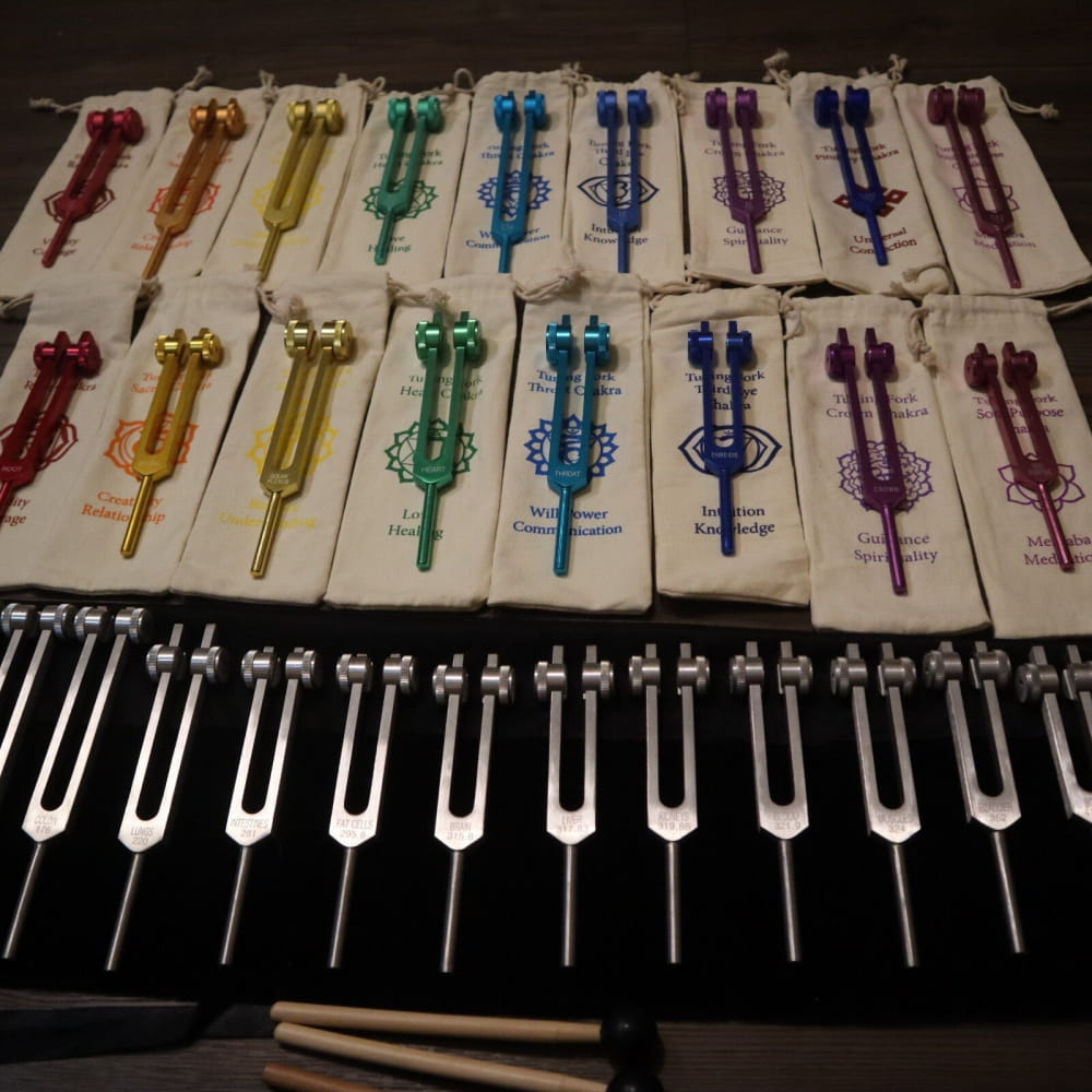 34pc Solfeggio & Chakra Tuning Fork Set - Biofield Vibration - On sale