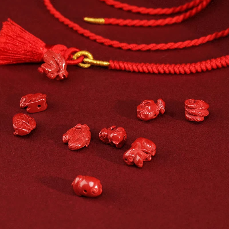 Cinnabar Dragon Protection Belly Chain Red String 2.5mm