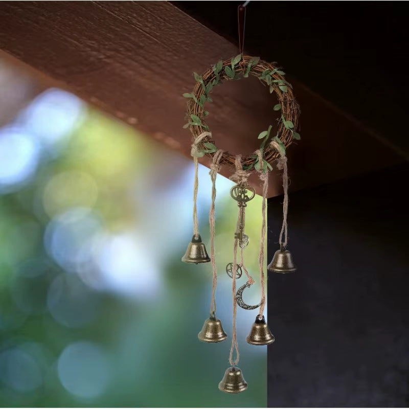 Witchy Wind Chimes Door Hanging Witch Bell Wreath Protection Wicca Things Clear Negative Energy Witchcraft Supplies Home Decor