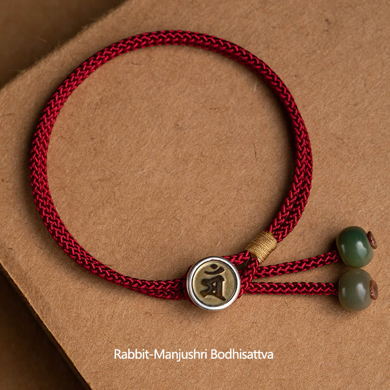 925 Sterling Silver Chinese Zodiac Protection Bracelet Red String