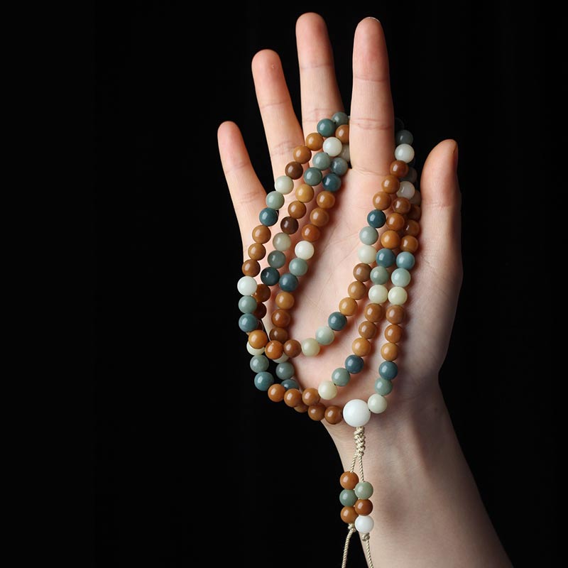 8mm Bodhi Seed Harmony Wisdom Mala Bracelet