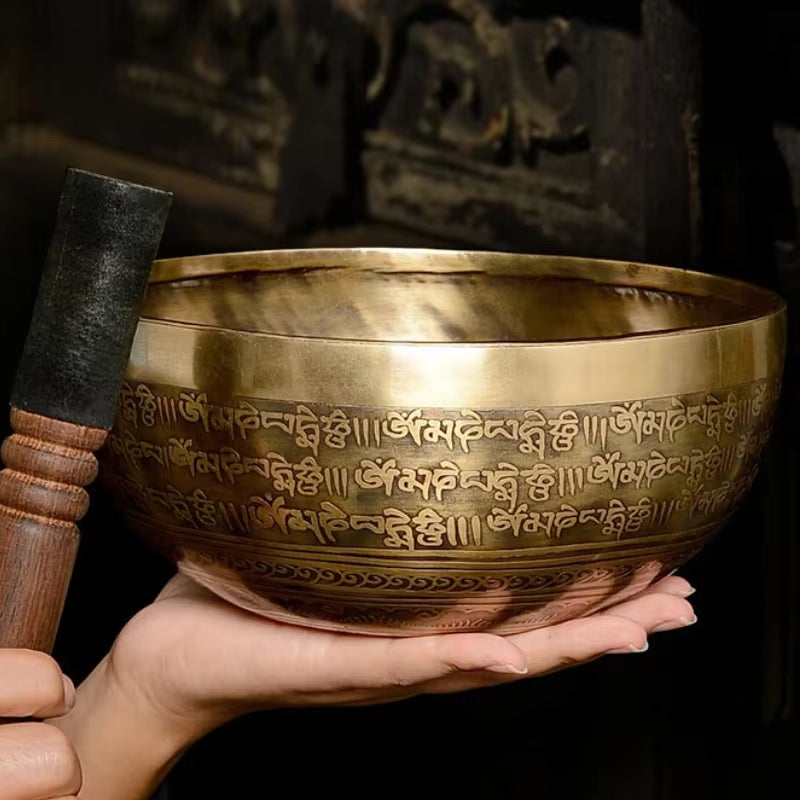 Handmade Nepal Singing Bowl Meditation Yoga Accessories Buddhist Tibetan Singing Bowls Sound Healing Percussion Instruments