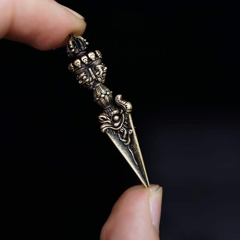 Dorje Vajra Spiritual Pendant|Brass & Copper|47mm Hanging Decoration