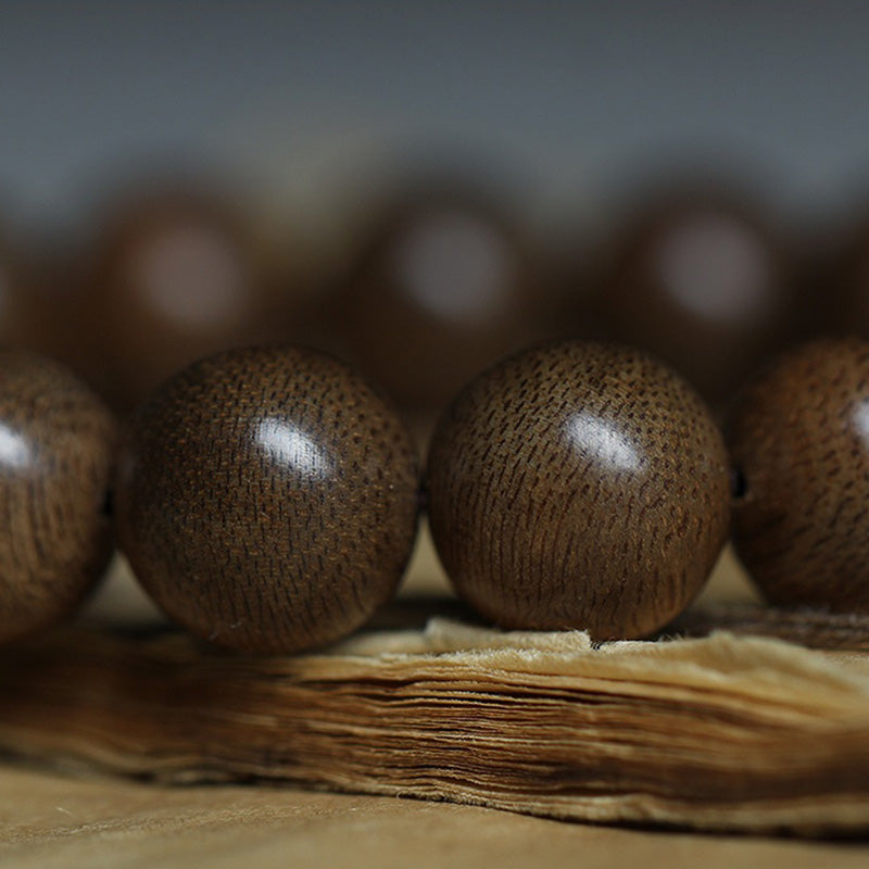 Chinese Zodiac Agate & Agarwood Bracelet 10mm Meditation